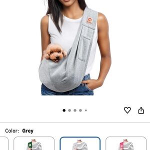 NWOT Gray Pet Sling Carrier 3-10lb